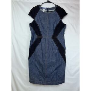 The Look by Randolph Duke Women's Size 16 Blue Denim Knee Length Dress